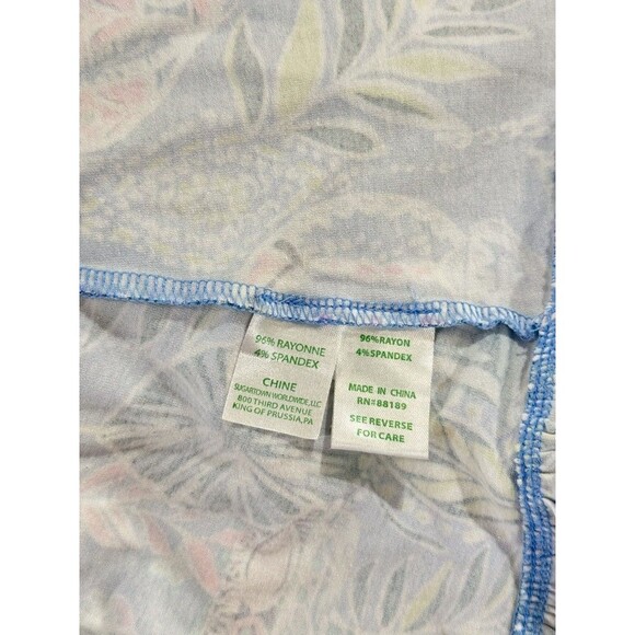 Lilly Pulitzer Blue Jessalynne Romper Wrap Mini Floral Ruffle Stretch Size M - Picture 11 of 12